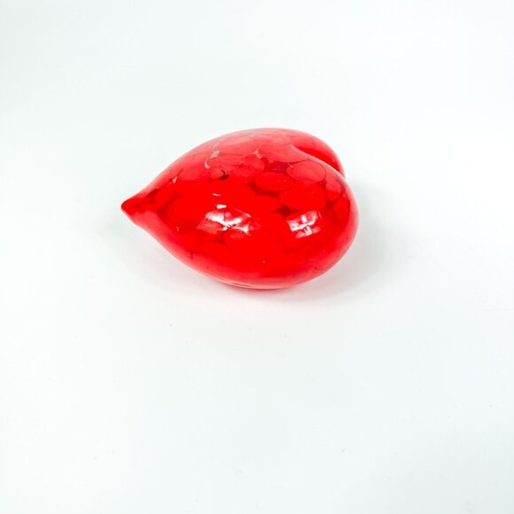 Mad Art Studios Heart-Shaped Red Dichroic Glass Paperweight - Picture 3 of 5
